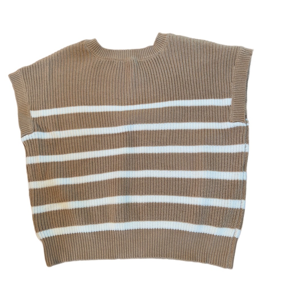 MOON and MADISON Sleeveless stripe Sweater Medium NEW Soft Flattering St… - Picture 3 of 7